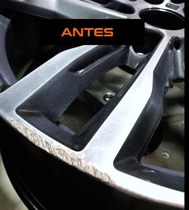 Llanta después del Diamond Cut